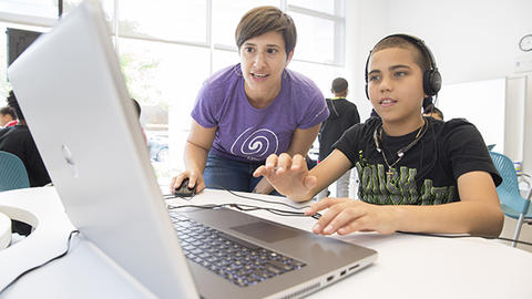 WWT Ambassador, Erin Johnson with student