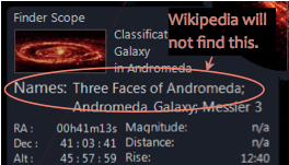 Wikipedia only finds certain objects